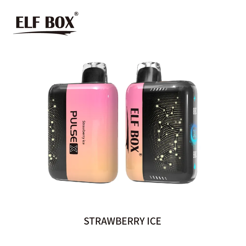 ELF BOX 25000 25K Puffs PULSE X 3D Curved LED Screen Rechargeable Disposable Vape pen