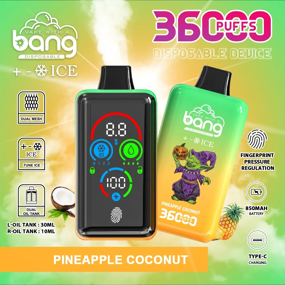Bang 36000 36k Ice Adjustable Disposable Vape With Screen Display Factory Direct Sale 4.7 (22)
