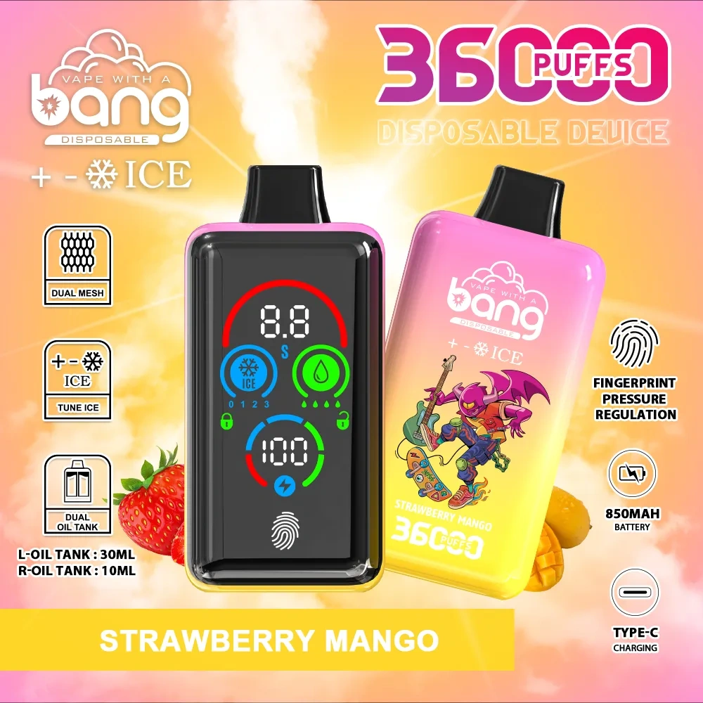 Bang 36000 36k Ice Adjustable Disposable Vape With Screen Display Factory Direct Sale 4.7 (22)