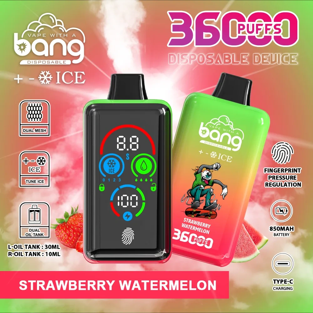 Bang 36000 36k Ice Adjustable Disposable Vape With Screen Display Factory Direct Sale 4.7 (22)