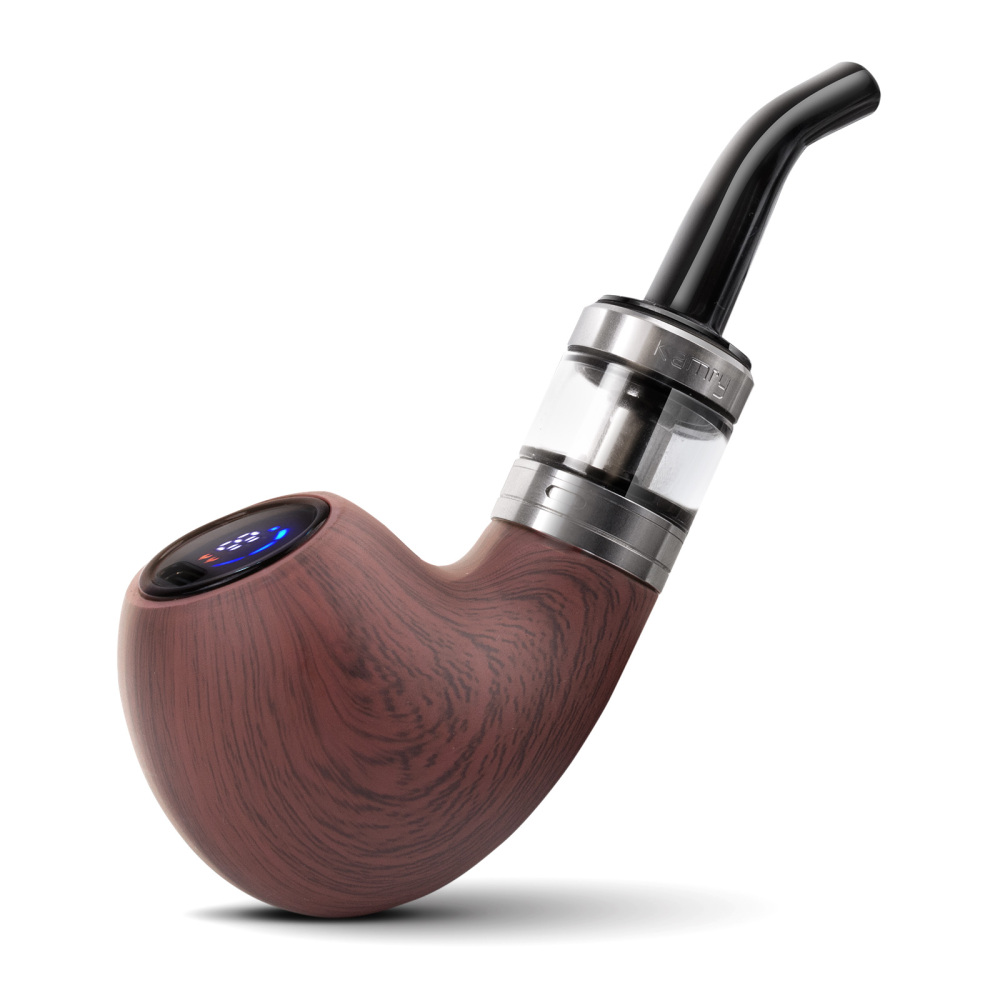 Kamry P6 Classical E Pipe, Rechargeable 1400mah, E Cigarette Starter Kit Airflow Adjustable, Refillable Atomizer Tank with Micro USB Charger, E Pipes Vapor Gift Package