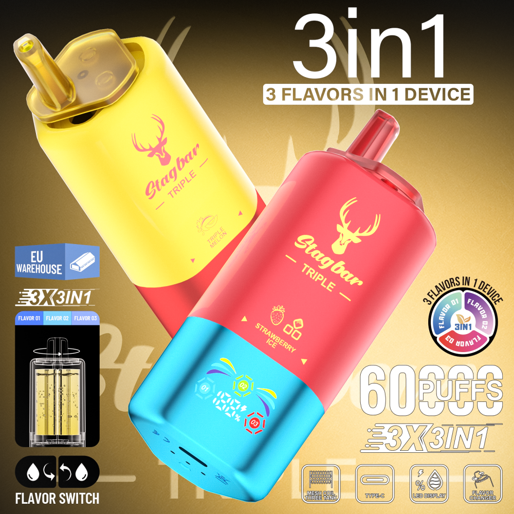 Star Bar Triple 60000 Puffs 3 IN 1 Disposable Vape-kamryvape