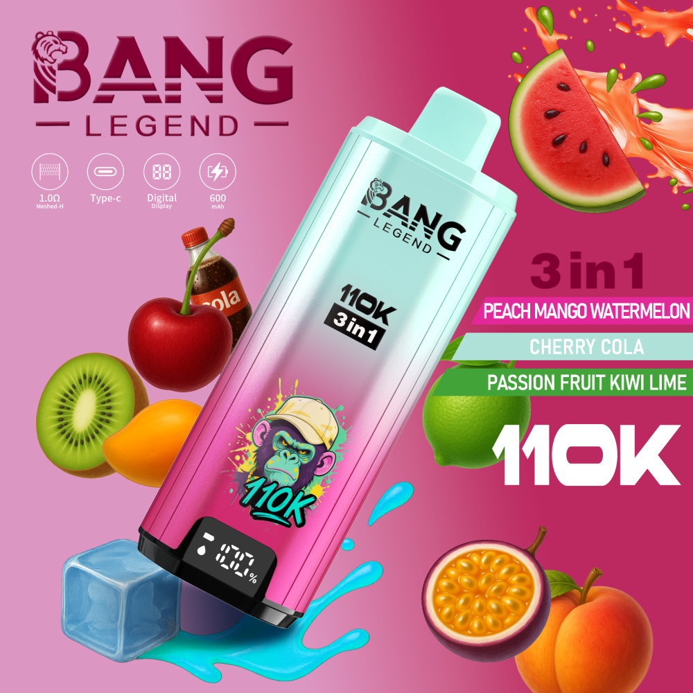 Bang Legend 110K Puffs 3 in 1 Flavors Disposable Vape