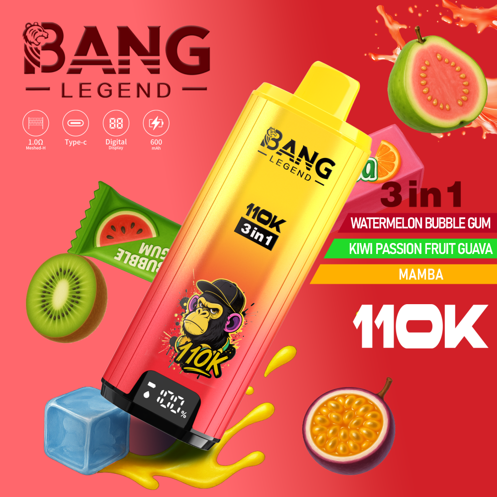 Bang Legend 110K Puffs 3 in 1 Flavors Disposable Vape