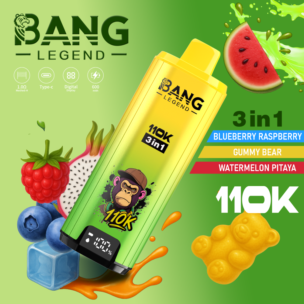 Bang Legend 110K Puffs 3 in 1 Flavors Disposable Vape