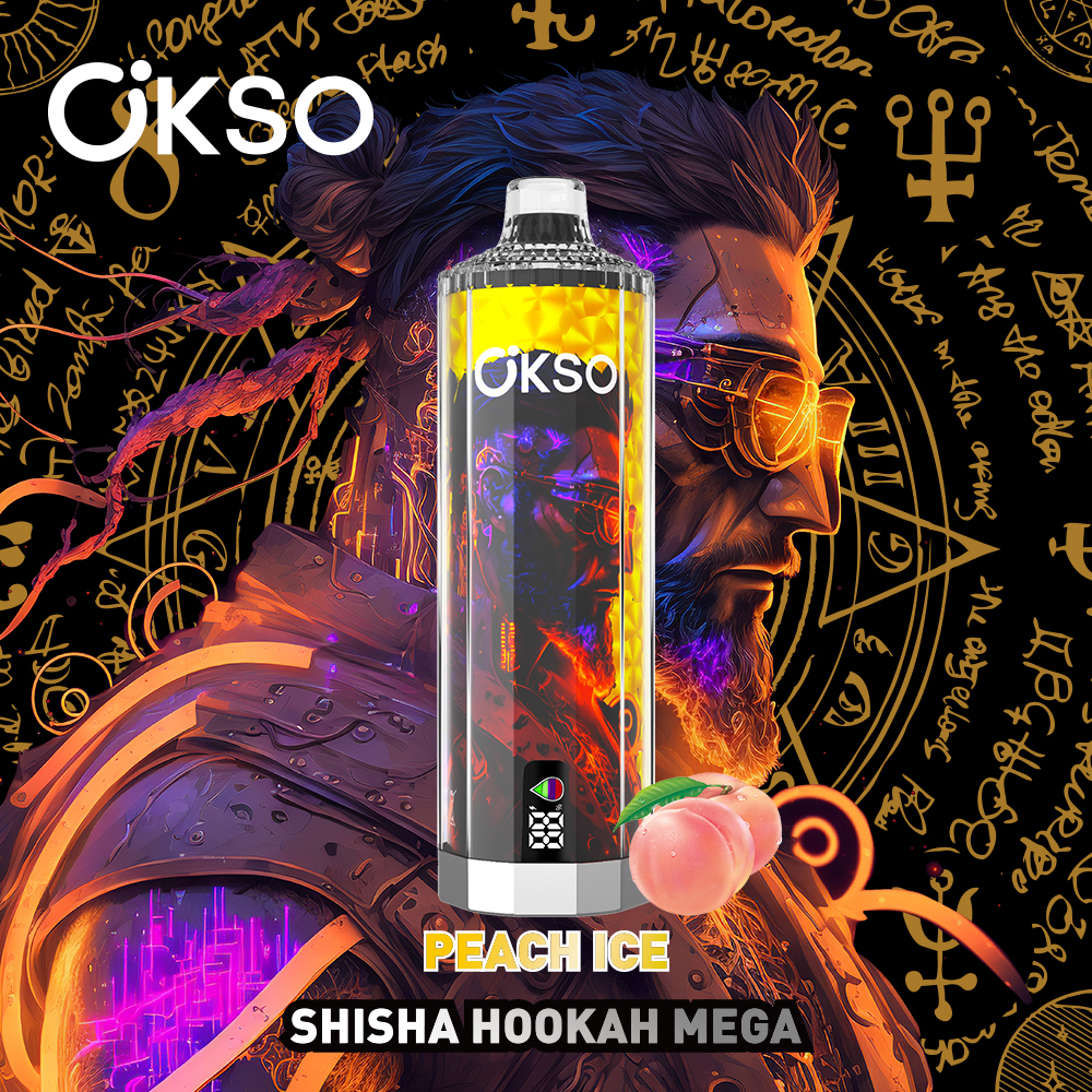 OKsO Shisha Hookahmega 50k Disposable Vape Peach Ice路2% nicotine