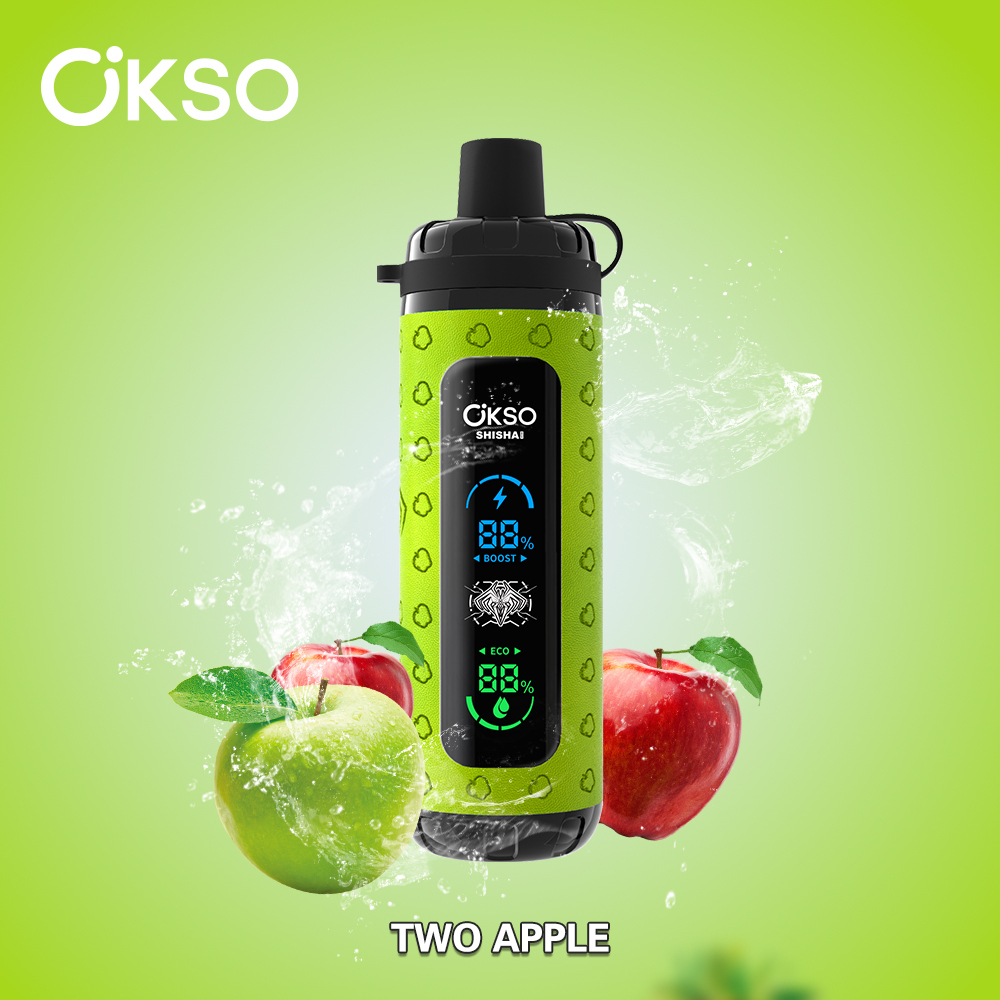 OKso Shisha Max 40k Disposable Vape 40000 Puffs Two Apple.2% Nicotine