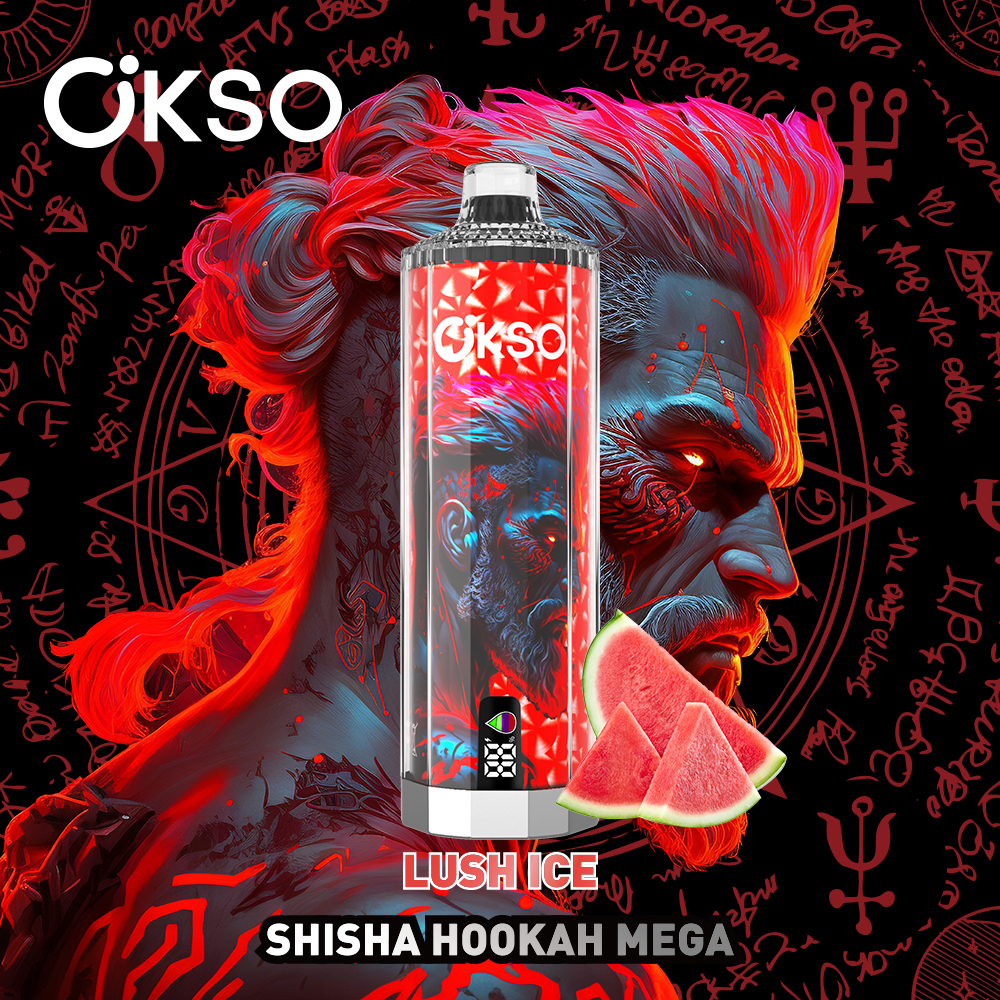OKsO Shisha Hookahmega 50k Disposable Vape Lush Ice (Watermelon Ice)路2% nicotine