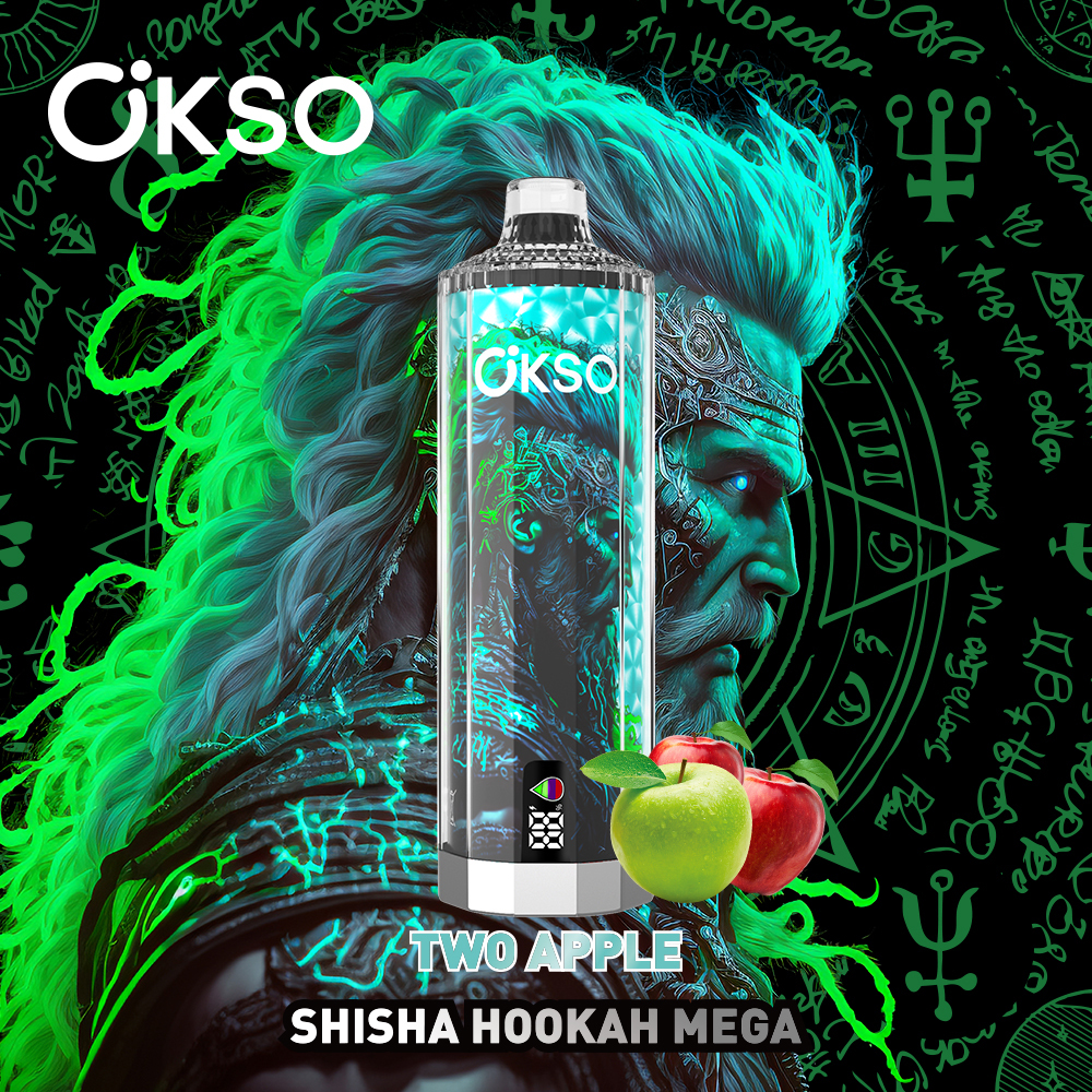 OKsO Shisha Hookahmega 50k Disposable Vape Two Apple路2% nicotine