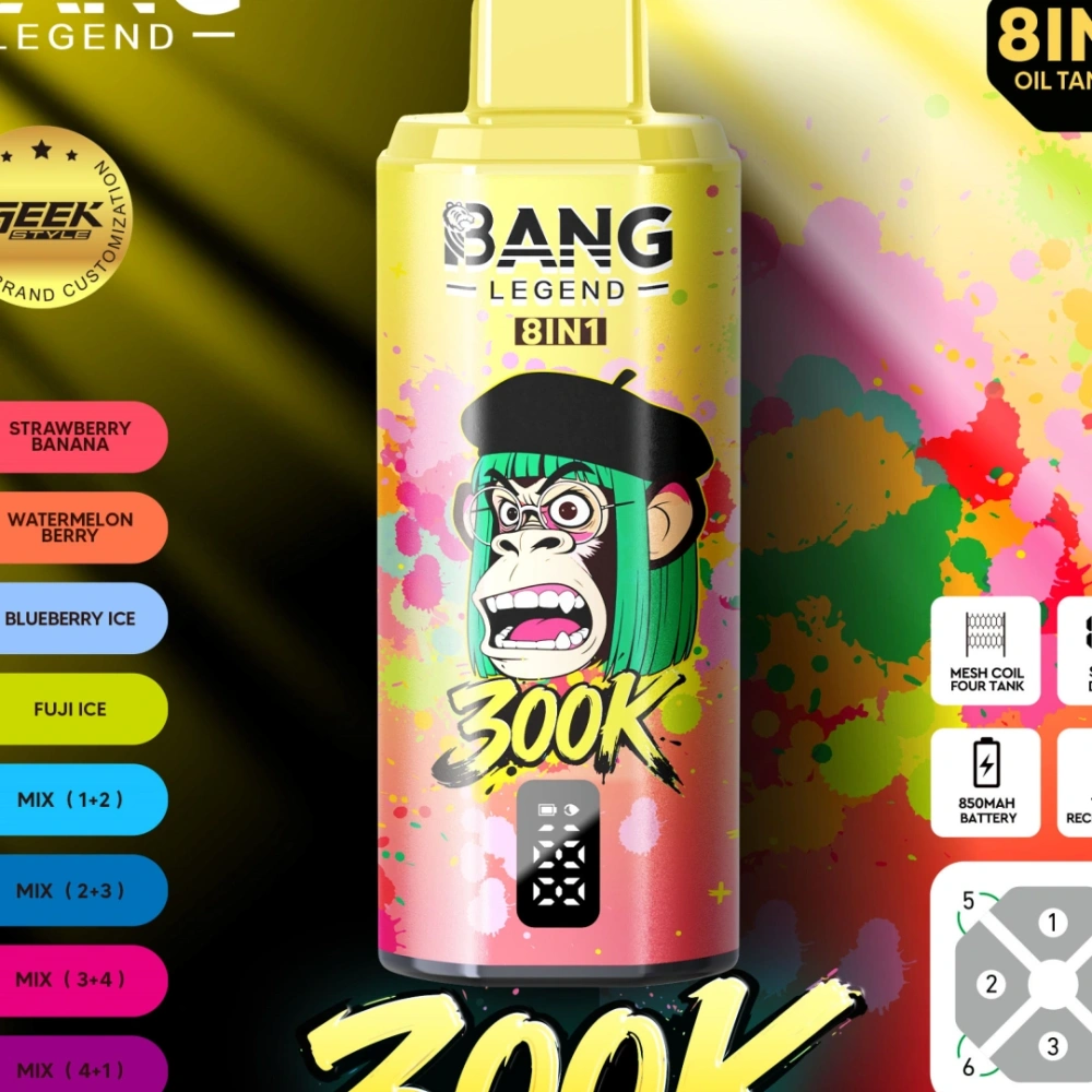 Bang Legend 8 In 1 Flavors 300K Disposable Vape