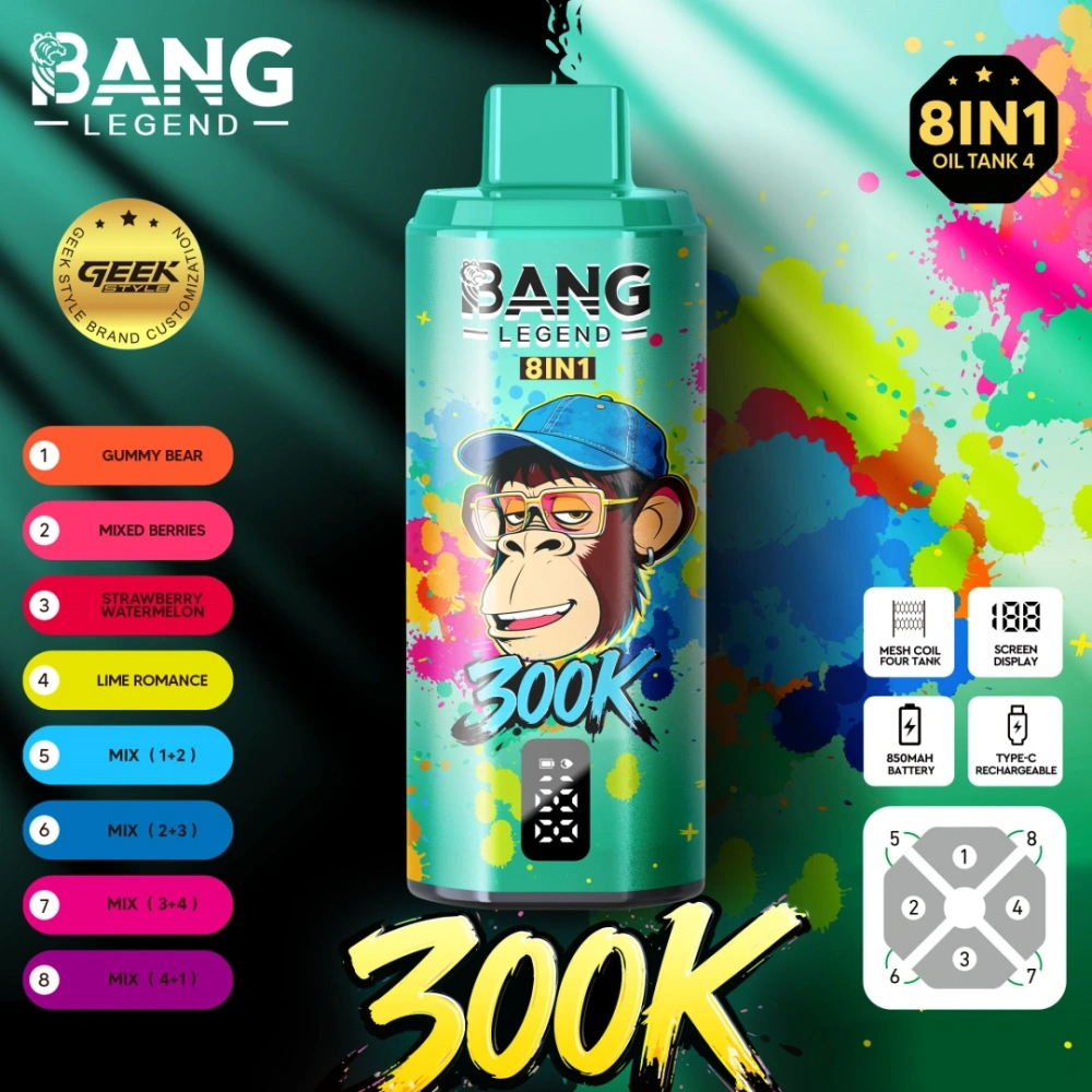 Bang Legend 8 In 1 Flavors 300K Disposable Vape