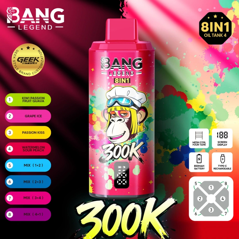 Bang Legend 8 In 1 Flavors 300K Disposable Vape