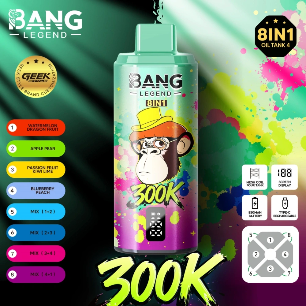 Bang Legend 8 In 1 Flavors 300K Disposable Vape