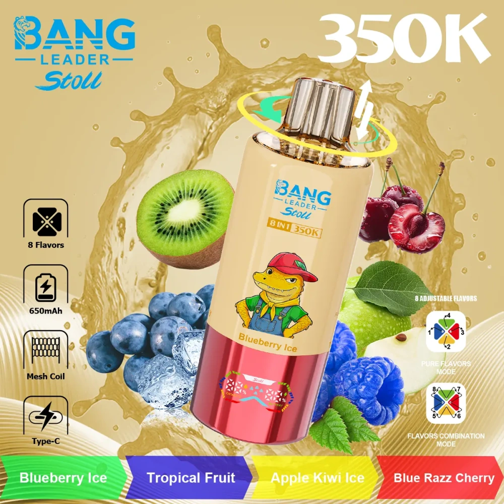 Bang Leader Stoll 350K disposable vape | 8 in 1 Flavors 350000 Puffs