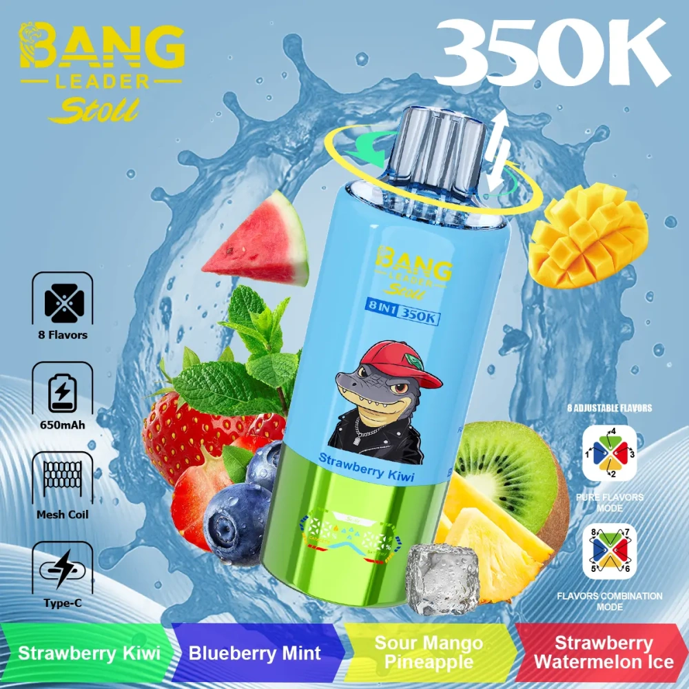 Bang Leader Stoll 350K disposable vape | 8 in 1 Flavors 350000 Puffs