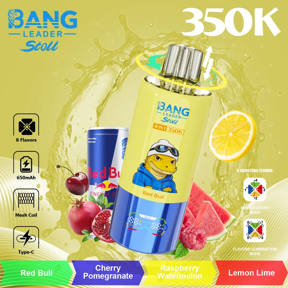 Bang Leader Stoll 350K disposable vape | 8 in 1 Flavors 350000 Puffs