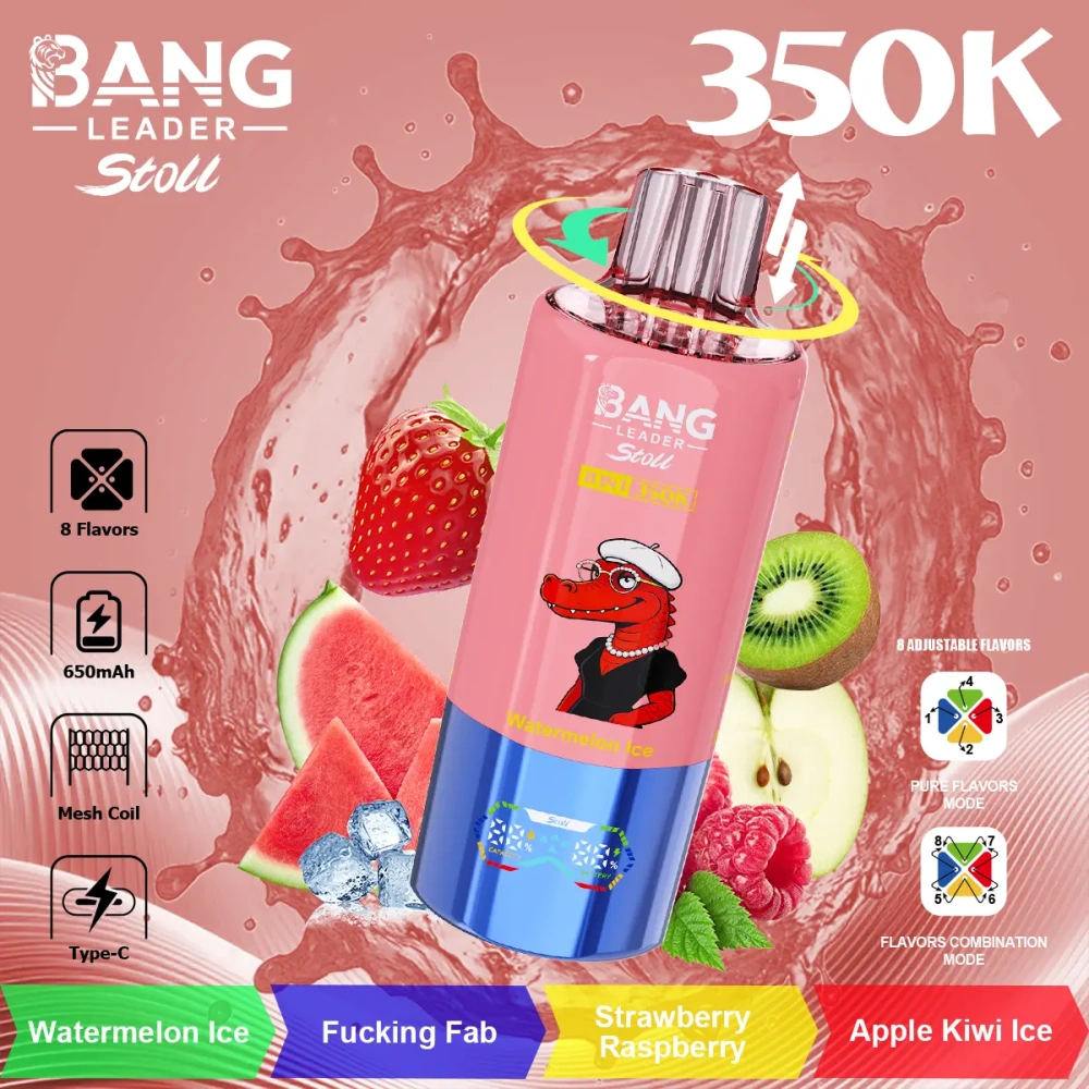 Bang Leader Stoll 350K disposable vape | 8 in 1 Flavors 350000 Puffs