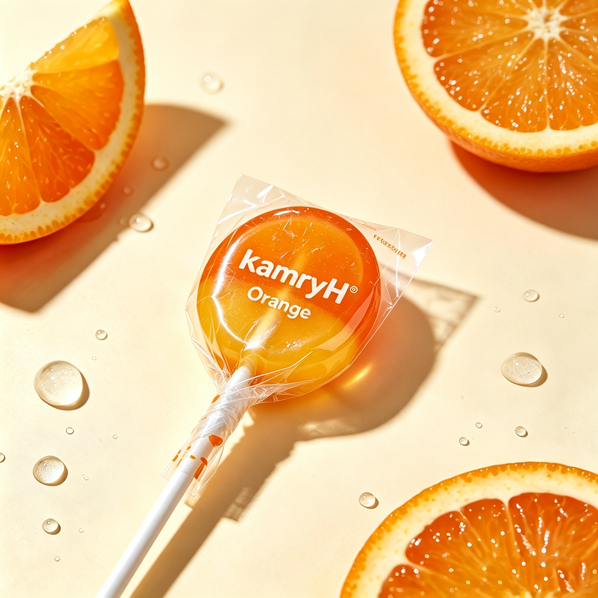 kamryH Fruit Lollipops, Assorted 6 Fruit Flavors Hard Candy, 10‑Pieces Per Box, Individually Wrapped Lollipop Sweets