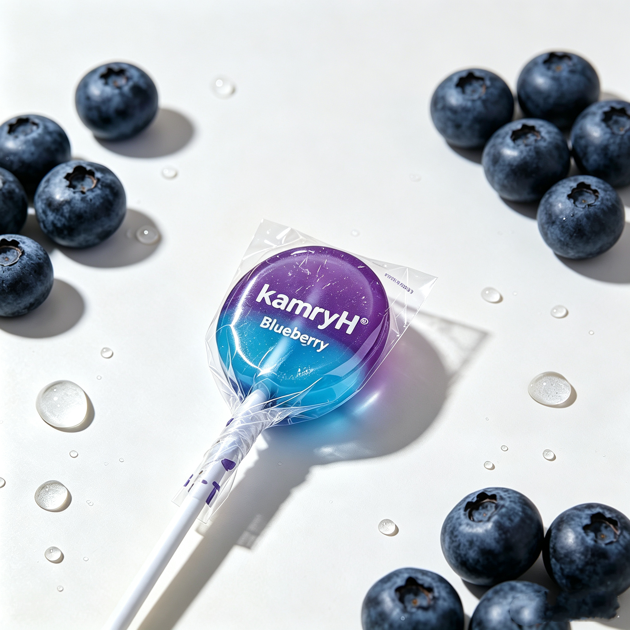 kamryH Fruit Lollipops, Assorted 6 Fruit Flavors Hard Candy, 10‑Pieces Per Box, Individually Wrapped Lollipop Sweets