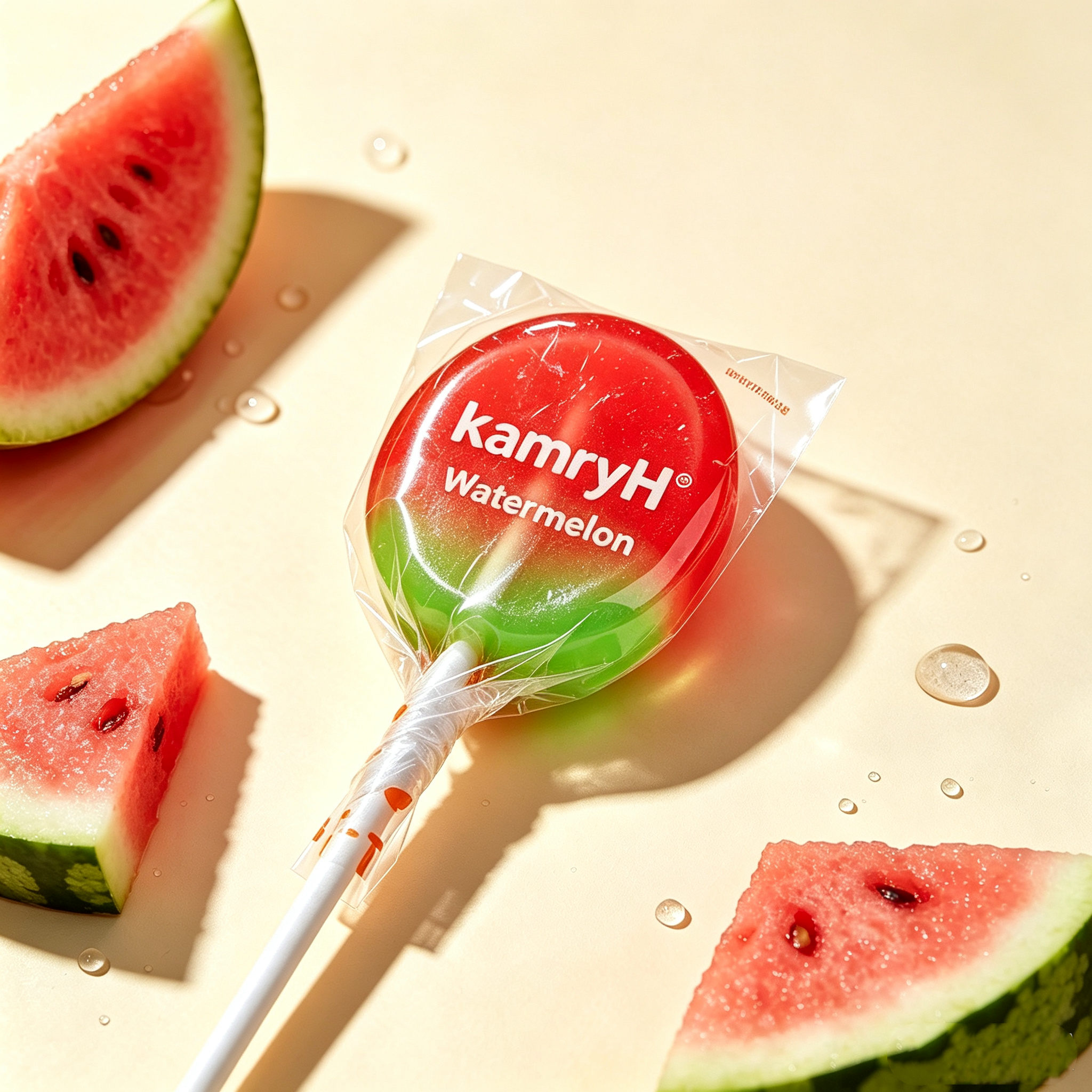 kamryH Fruit Lollipops, Assorted 6 Fruit Flavors Hard Candy, 10‑Pieces Per Box, Individually Wrapped Lollipop Sweets