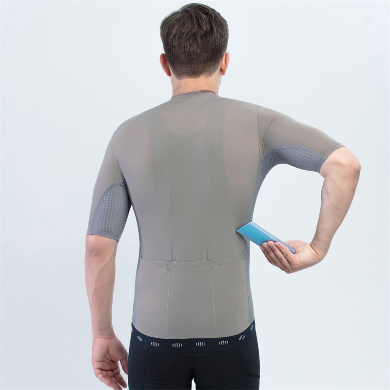 Factory Custom Lightweight Branded Logo Print Seamless Cycling Jerseys Bike Jersey for Men