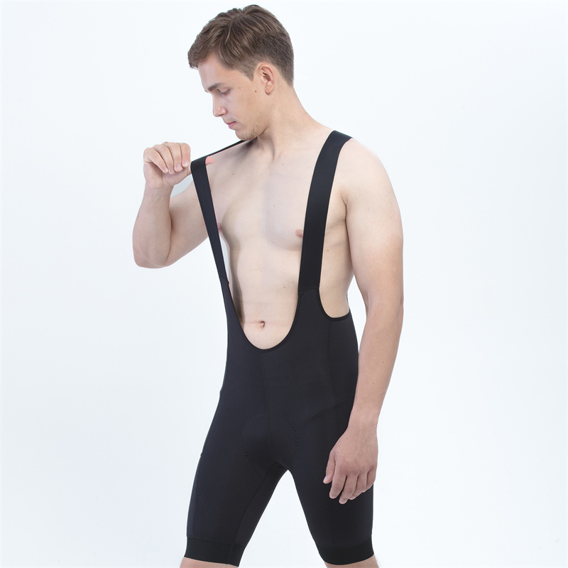 Black Bike Riding Bib Shorts Breathable Bicycle Cycling Sport Bib Padded Shorts