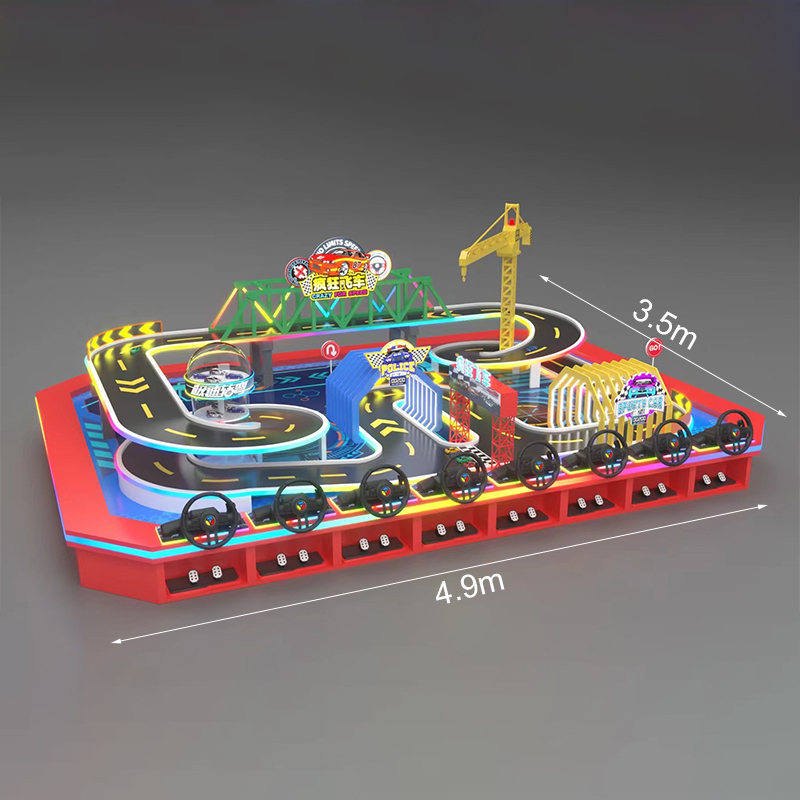 AMA Amusement Park Game Booth 8 Players Wild Ride Competitive Racing Game Machine For Kids,AMA Amusement