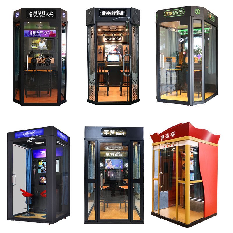 AMA Commercial Singing Room Cottage Box Mobile Karaoke Bar Mini Ktv Booth Mini Karaoke Booth Machine,AMA Amusement