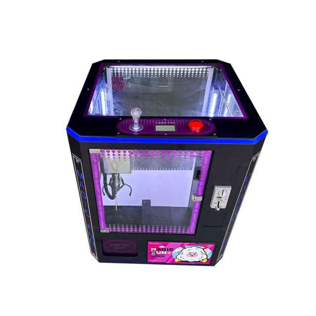 AMA Cube Square Claw Crane Machine Coin Operated Games Shape Transparent Doll Toy Prize Vending Machine For Shopping Mall,AMA Amusement