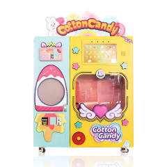 AMA New Design Exchange System 4 Sugar Cans Snack Full Automatic Coin Operated Portable Cotton Candy Vending Machine for kids,AMA Amusement
