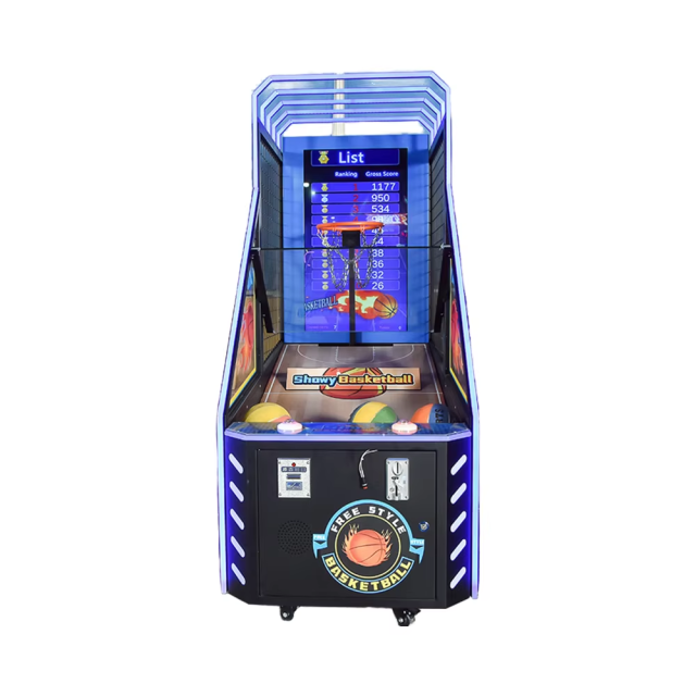Kids’ basketball arcade machine front view