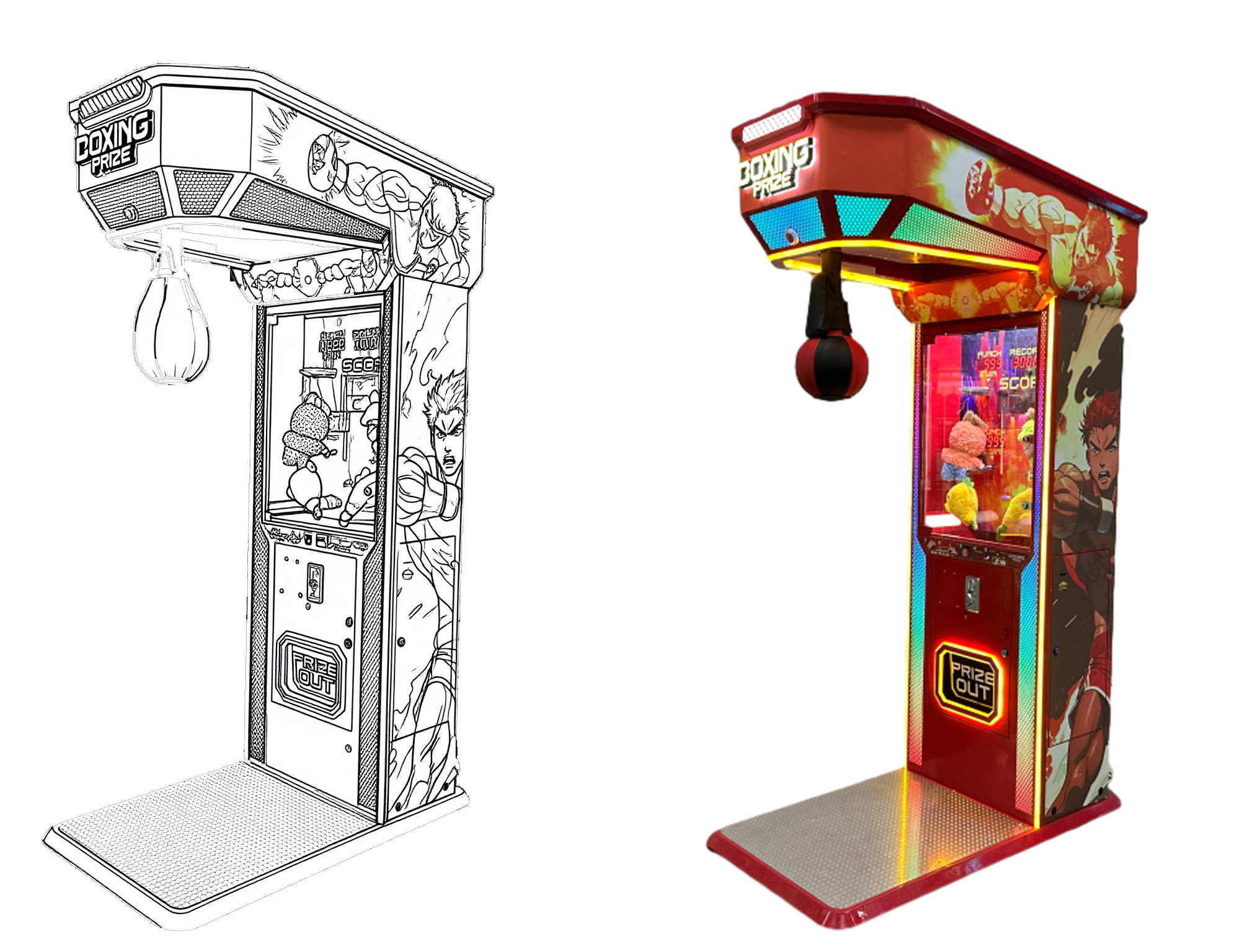 Boxing machine appearance custom design