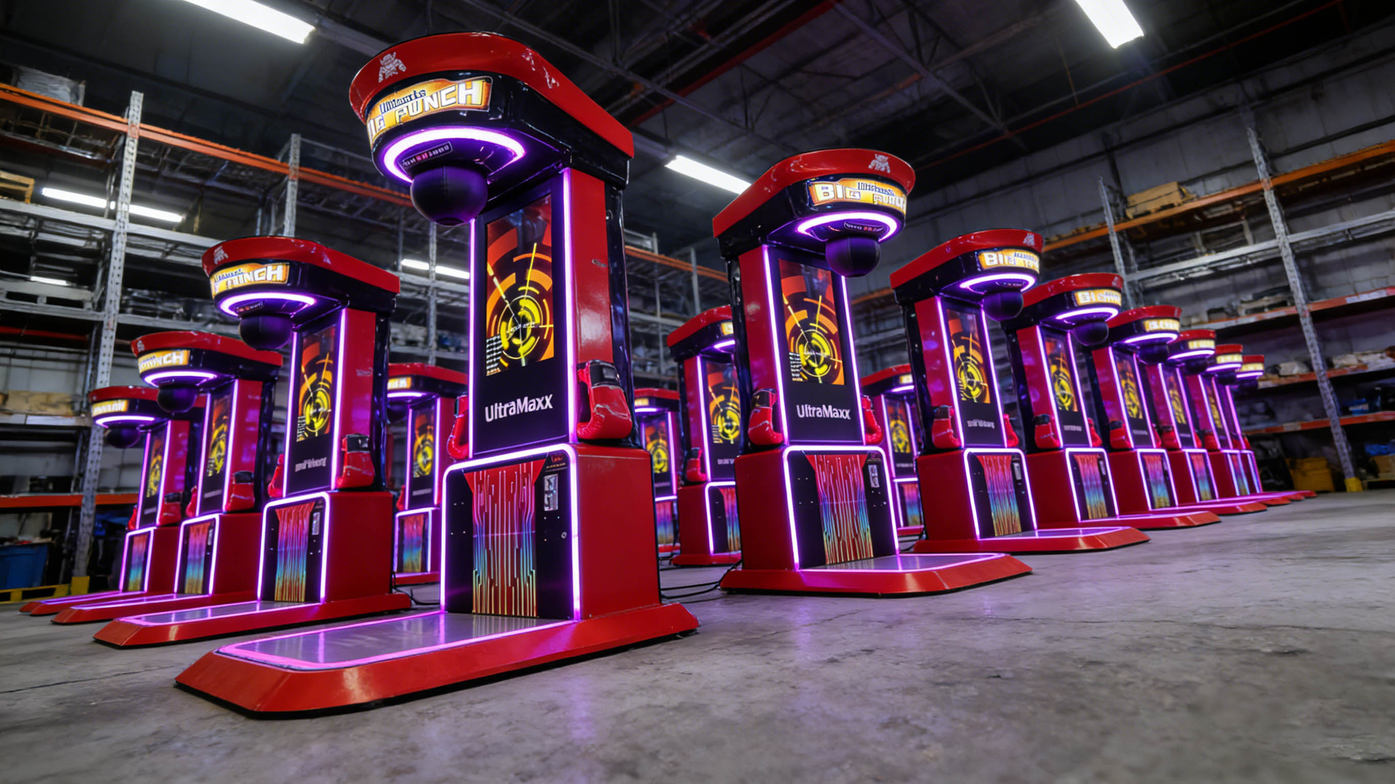 Punching Power Machines Denver stored in warehouse ready for FEC and distributor orders