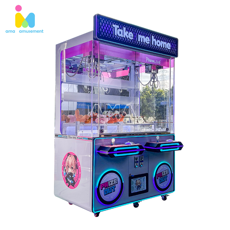 Gabinete doble de máquina de garra para 2 jugadores comercial