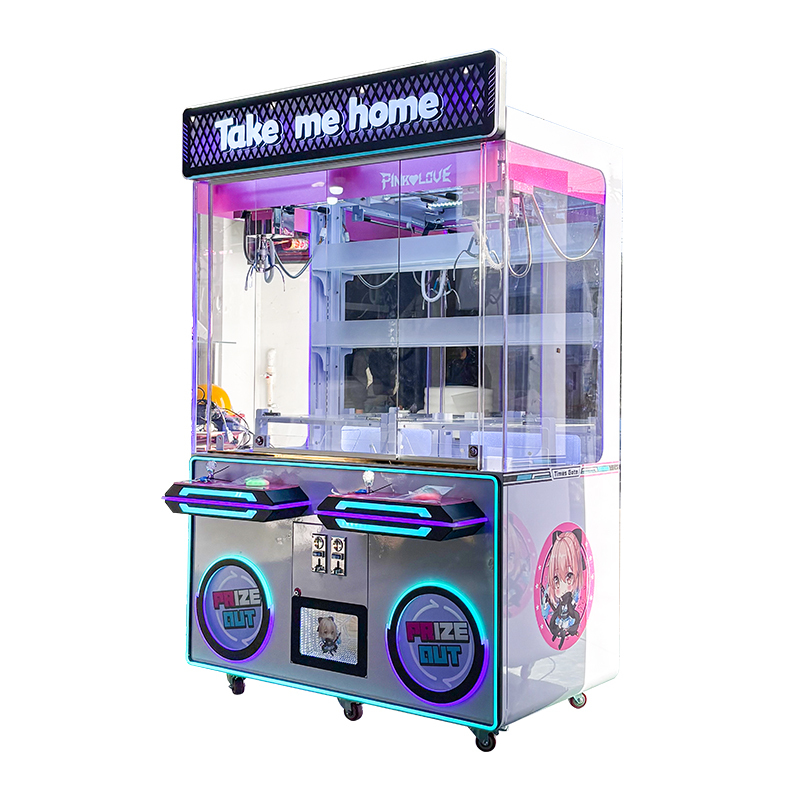 Máquina de garra para 2 jugadores comercial con mueble de metal