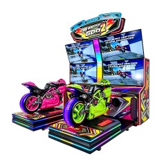 Dual-screen arcade motorcycle game,AMA Amusement