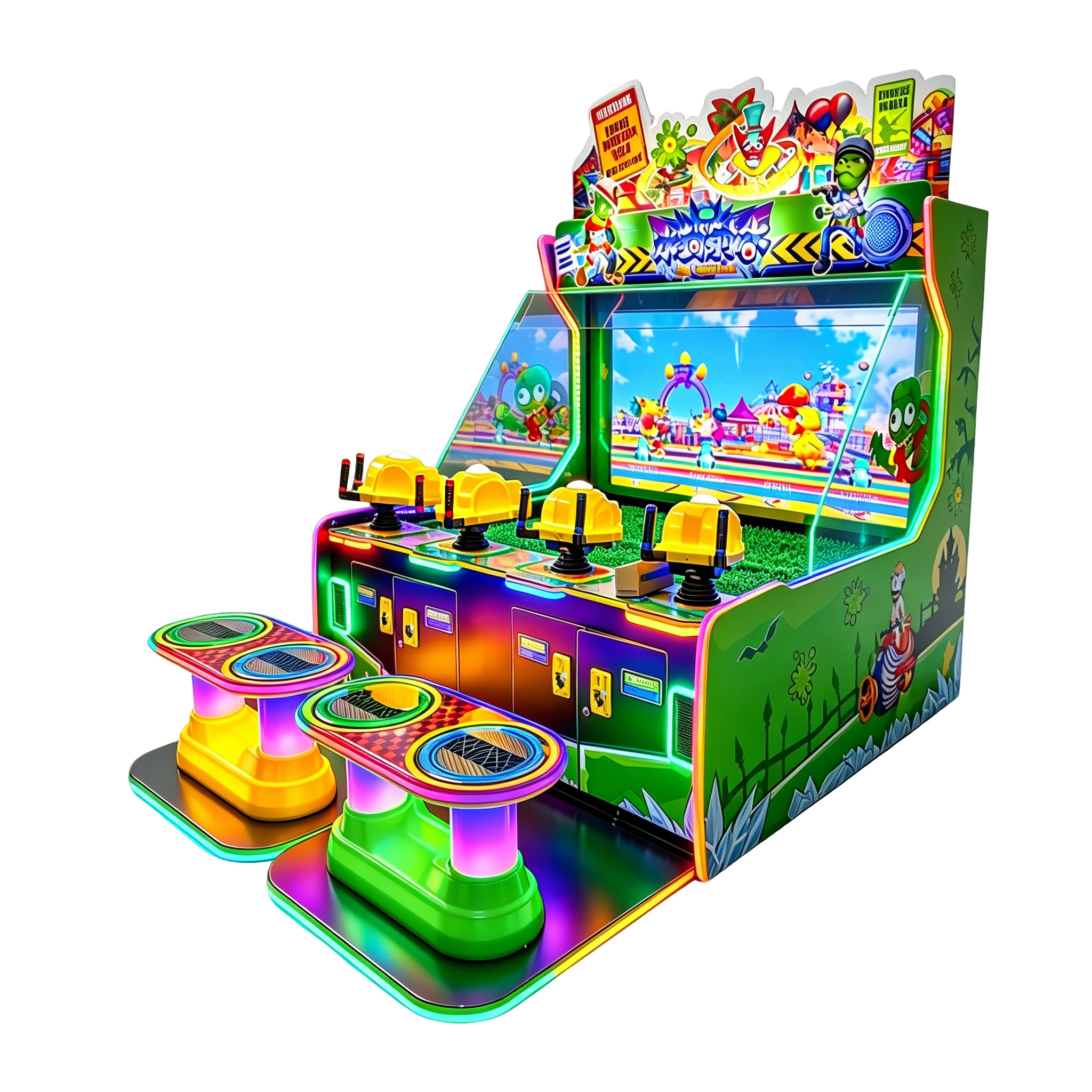 Zombie themed water shooting video game machine AMA AMUSEMENT