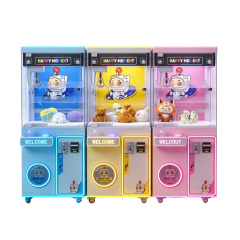 Toy plush catcher blue claw machine with bill acceptor,AMA Amusement