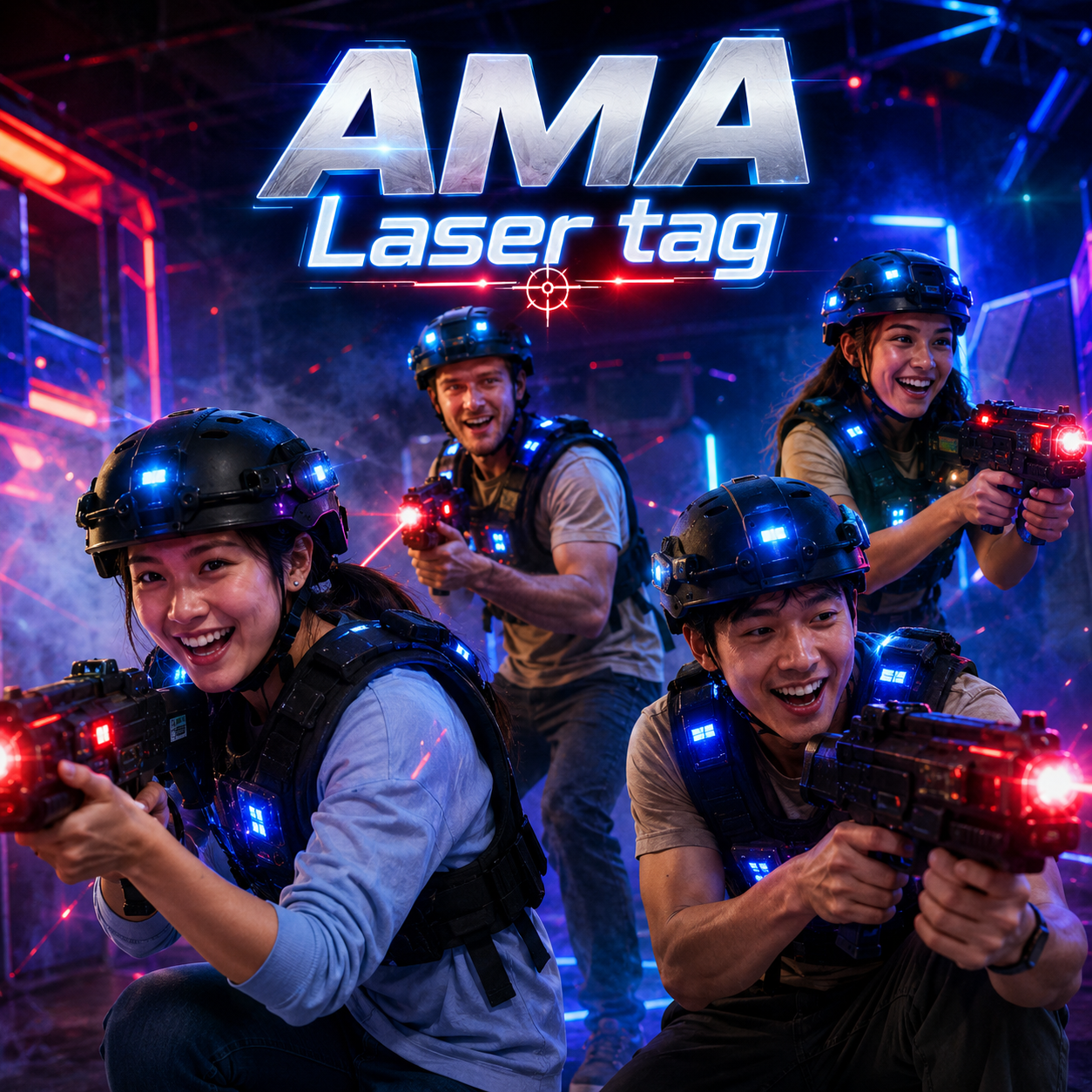 Commercial tactical laser tag arena design and equipment solution