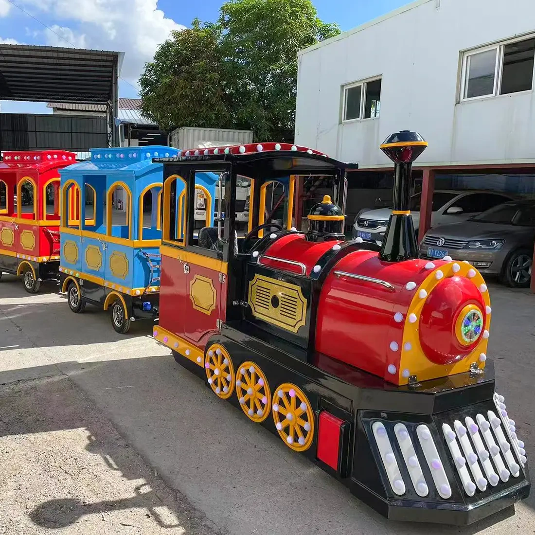 Tren turístico sin vías estilo vintage en venta
