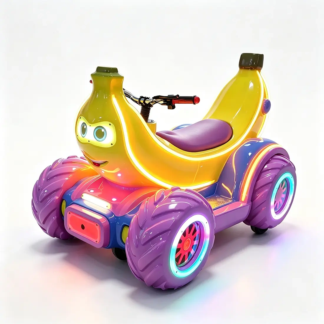 juego mecanico infantil platano luces led