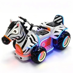 juego mecanico infantil cebra luces led