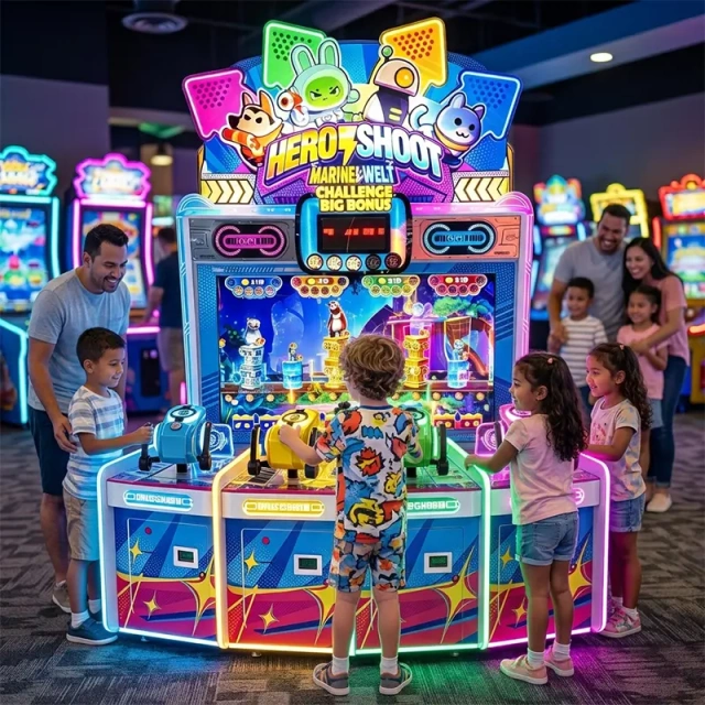 Hero Shoot 4-Player Laser Induction Arcade Shooting Machine Ama Arcade
