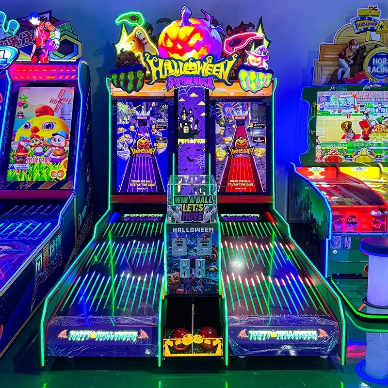 Halloween Bowling Arcade Game Dual Led Lanes AMA ARCADE