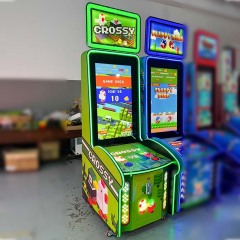 Crossy commercial arcade game cabinet with 2 player capacity