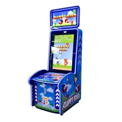 Vista lateral derecha de la máquina de tickets Flappy Bird con el perfil de torre de 250 cm