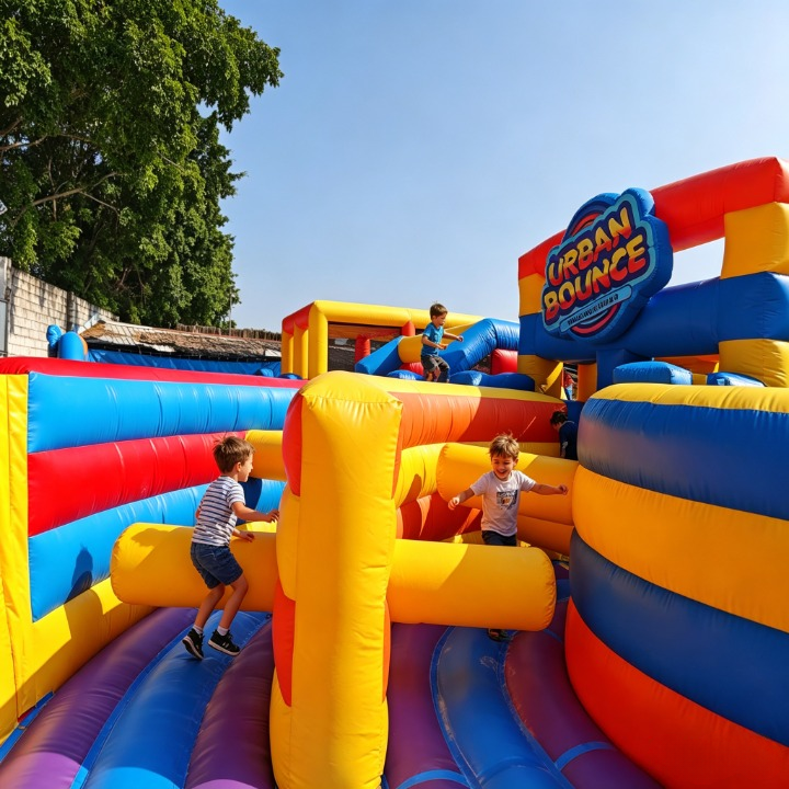 Australia Urban Bounce Inflatable Obstacle Park - Detail View 1