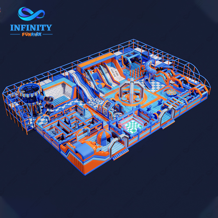 Commercial indoor inflatable park 700sqm turnkey concept video