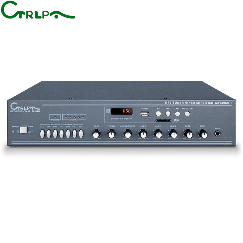 6 Zones' Output MP3 Playing Mixer PA System Amplifier 60w 120w 250w 350w