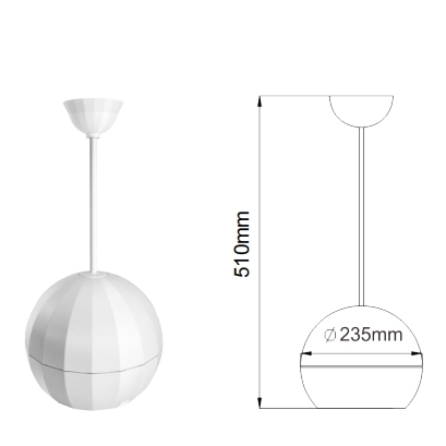 CL653 Audio Sphere 6.5" Indoor Hanging Pendant Speaker